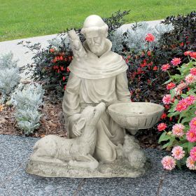 ST FRANCIS FEEDING THE ANIMALS STATUE