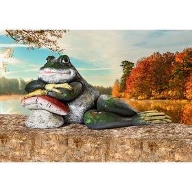 BERT THE FLIRTATIOUS FROG GARDEN STATUE