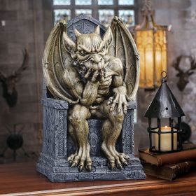 LARGE HEMLOCKS GARGOYLE THRONE STATUE