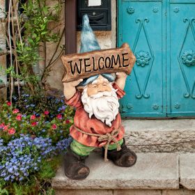 WELCOMING WILLIE GARDEN GNOME STATUE