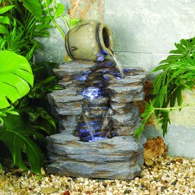 SPILLED JUG CASCADING GARDEN FOUNTAIN