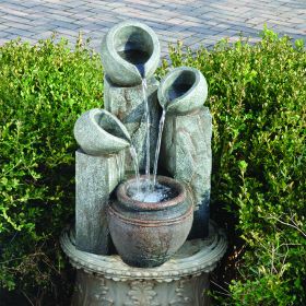 HADRIANS VILLA 4 URN GARDEN FOUNTAIN