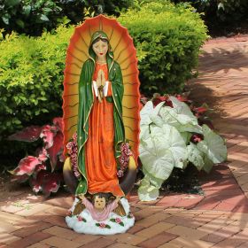 LARGE VIRGIN OF GUADALUPE STATUE