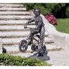 OUT FOR A RIDE BOY ON BIKE STATUE           FRT-NR