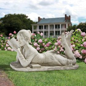 GLENDA THE GIRL READING STATUE