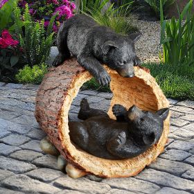 ROUGH PLAY BEAR CUBS GARDEN STATUE