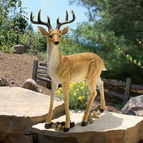 WOODLAND BUCK DEER STATUE