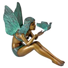 BIRD FAIRY BRONZE STATUE