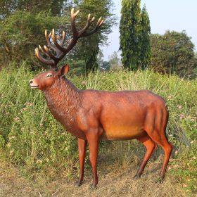 GRAND SCALE RED DEER BUCK STATUE            FRT-NR