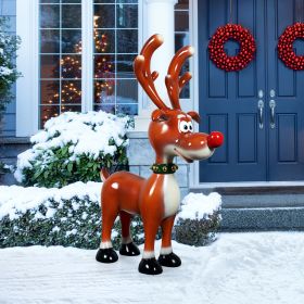 JOLLY HOLLY REINDEER STATUE