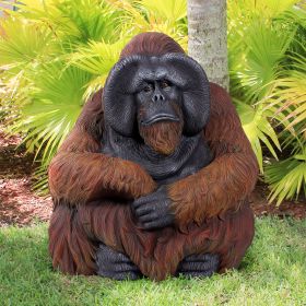 MALE BORNEAN ORANGUTAN STATUE