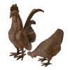 ROOSTER & HEN STATUE SET