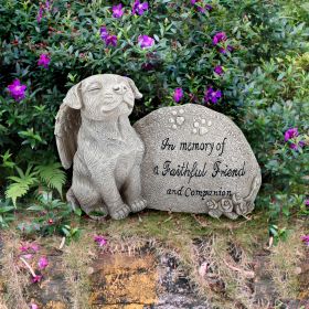 FOREVER IN OUR HEARTS DOG STATUE