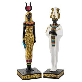 SET OF OSIRIS & HATHOR STATUES