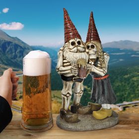 BONES AND BREW SKELETON GNOMES STATUE