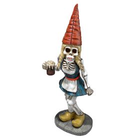 OKTOBERFEST GERTA SKELETON GNOME STATUE