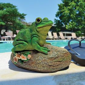 THURSTON THE FROG GARDEN ROCK STATUE