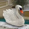 WHITE SWAN STATUE