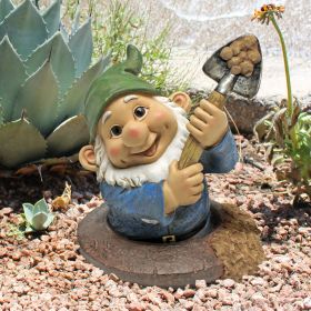 SHOVELING SAM THE GARDEN GNOME STATUE