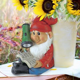 FLASHLIGHT FREDDIE SOLAR GNOME STATUE