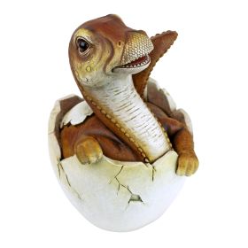 BABY RAPTOR DINO EGG STATUE