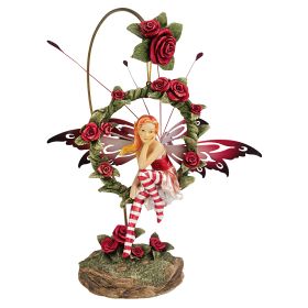 RADIANT ROSE DANGLING FAIRY STATUE