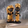 S/2 MINI EGYPTIAN KING/QUEEN STATUES