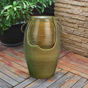 CERAMIC RIPPLING JAR FOUNTAIN